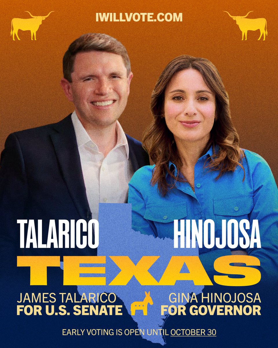 TheDemocrats's tweet photo. TEXAS: Early voting is open and runs through October 30. Make your plan to vote before November 3 at https://t.co/S7FhVViBKh. https://t.co/ZAOs8uBX6L