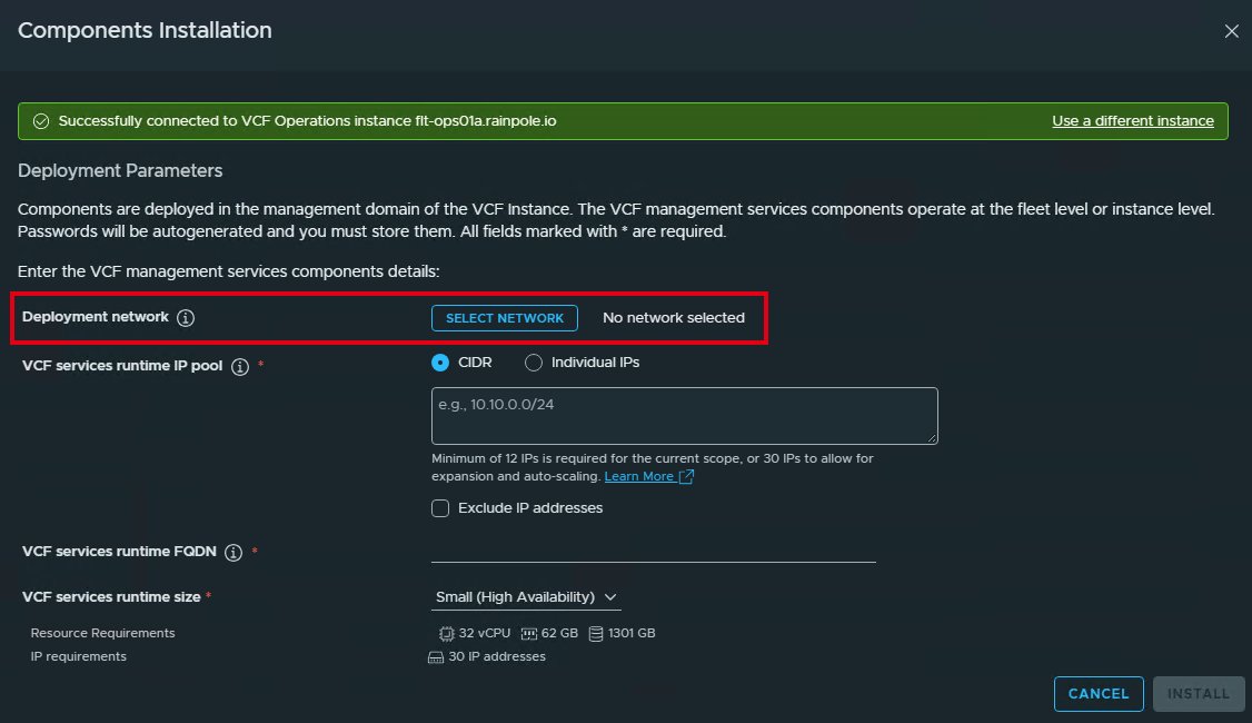 lamw's tweet photo. [🆕] - VCF 9.1.1 - New UI Support for Deploying VCF Management Services (VCFMS) &amp; VCF Automation (VCFA) on Non-Management Networks https://t.co/YdRYdheXVW

#VCF911 https://t.co/NgopARqcBK