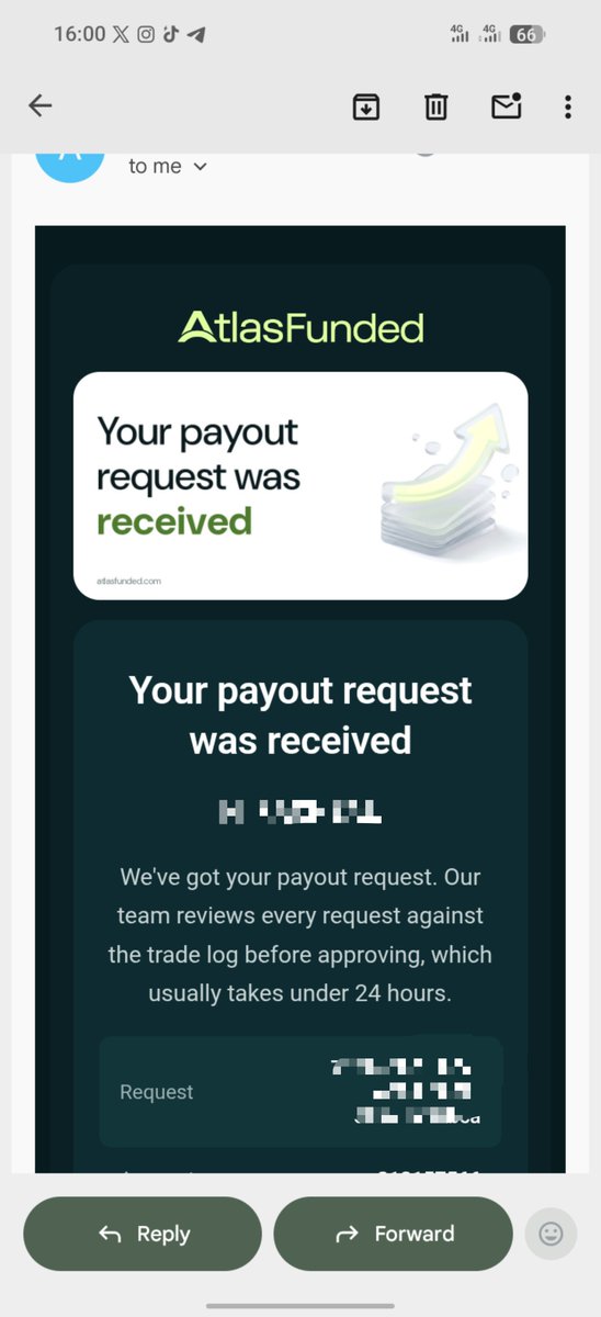 Only1Culture's tweet photo. My first ever payout request with @atlasfunded 
Shoulder cross,let see how long it takes for it to drop.
You can use my code Culture50 to get an Account. https://t.co/j37m31f4d7