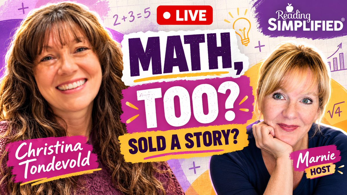 ReadSimplified's tweet photo. “If the kid hasn’t learned it, the teacher hasn’t taught it.”

That line from Sold a Story Season 2 is why I started Reading Simplified 25+ years ago.

Tomorrow 8pm ET: @BuildMathMinds (math) + me (reading) on episodes 1 &amp; 2. Same factions, different subject https://t.co/8Ztl2fRff8