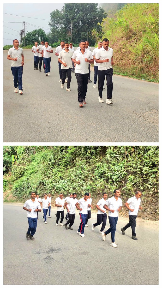 143bncrpf's tweet photo. 143 Bn CRPF conducted "Fit India Freedom Run 7.0" on 19/10/26 under the theme "Fitness Ki Dose, Aadha Ghanta Roz." Jawans participated with great enthusiasm.
#FitIndiaFreedomRun7
#FitnessKiDoseAadhaGhantaRoz
#FitIndia
@crpfindia
@northeast_zone
@mnp_2018
@digopsimp
@gc_dig https://t.co/88L8SW3n8P