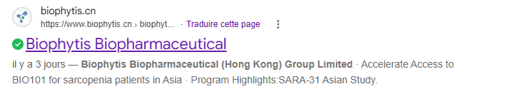 MediumTrade's tweet photo. 🚨 🇨🇳 #Biophytis accélère sa présence en Chine !

Un site chinois dédié à Biophytis Biopharmaceutical, la JV de Hong Kong, vient de sortir (depuis 3 jours)

https://t.co/6iZAWZ98FV
🎯 Adresse en Chine et correspondant chinois figure sur le site. https://t.co/7m8V1bQccX