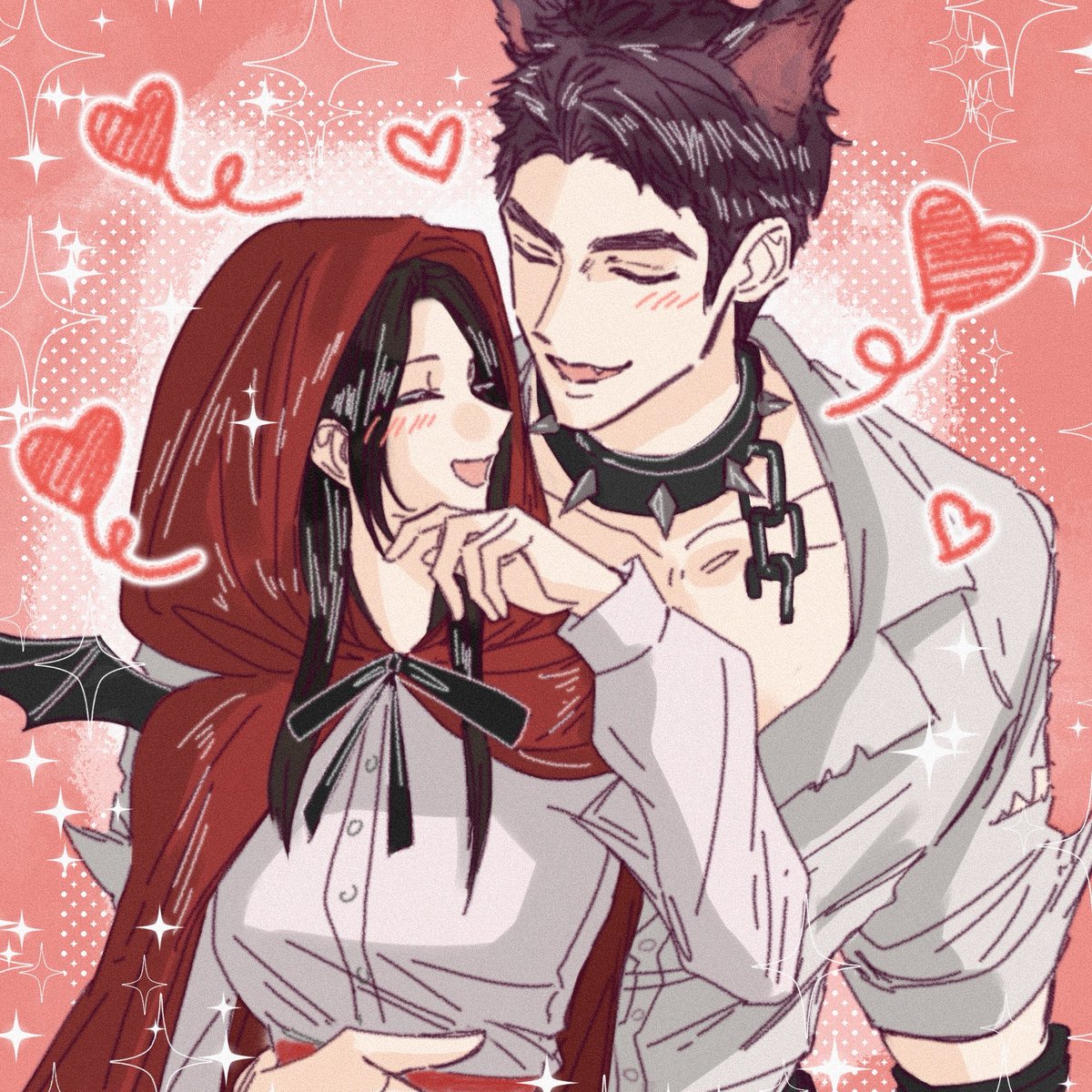 erilove520's tweet photo. 【稿件展示】算是夢女吧（不介意代）

事已至此，日子苦吃點糖。
小紅帽MC與真·狼人狼狼🫶🏻🎃

#Valkoisloved #全世界都愛敖尹 
* Personal Commission /
私人委託稿件展示請勿存取轉載▓使用

Since things are how they are, let's have some sugar to sweeten up the bitter days! 🍭
Little Red Riding Hood MC & our real werewolf puppy Valko 🫶🏻🎃

#LoveIsValko #ValkoRealLove #RealLoveIs6LIs