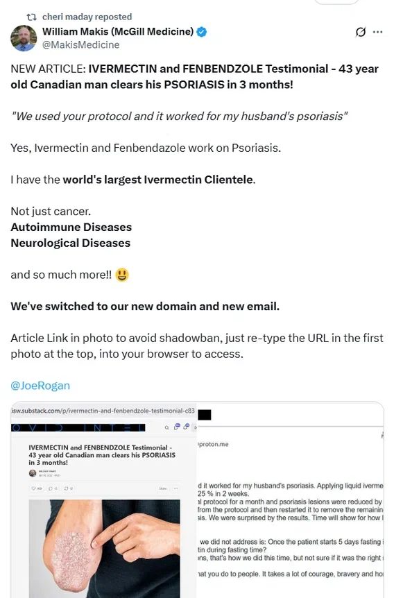 JaniceJame6vjh's tweet photo. @LuluQuba https://t.co/bP65R24NuJ

Link no longer works for the 2nd meme:

#Meme #Makis #MakisMeme #Ivermectin #Fenbendazole #Psoriasis #Skin #Dermatology #IvermectinMeme #FenbendazoleMeme #PsoriasisMeme #SkinMeme #DermatologyMeme https://t.co/8tSiqUJsvy