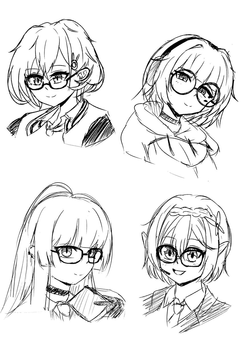 nong_npt's tweet photo. Glasses Girls Doodle🤓 https://t.co/d4RsRIBOSD