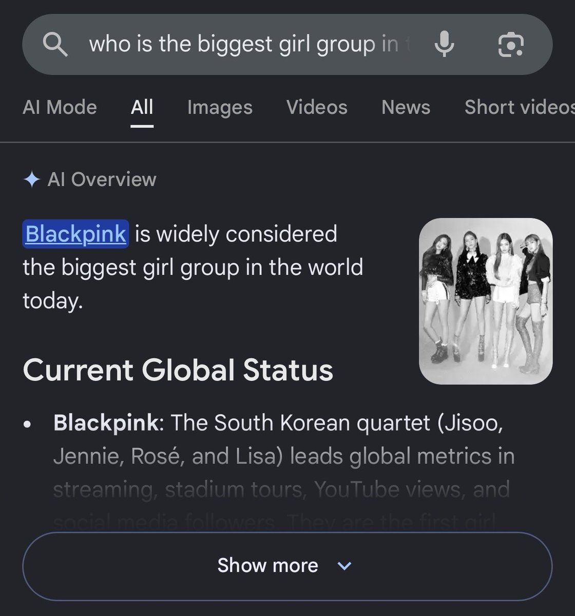 pinksview's tweet photo. BLACKPINK is claimed as the biggest girl group in the world, and have been for many years. https://t.co/TjFJEXXQQY