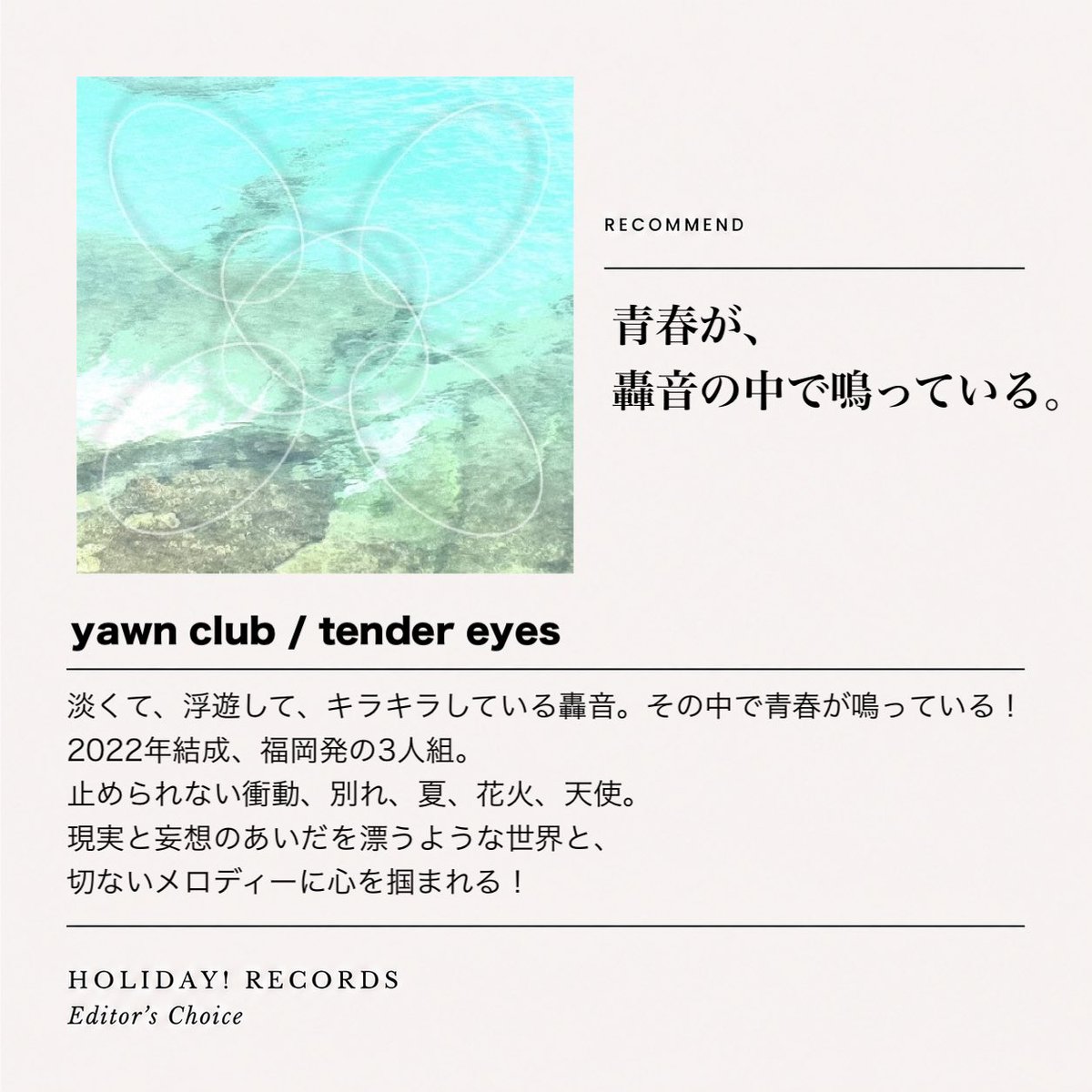 holiday_distro's tweet photo. 本日は2026年リリースから
シューゲイザーが好きな人に
おすすめを4選です。
#ホリレコのおすすめ https://t.co/b6PGOtBxrd
