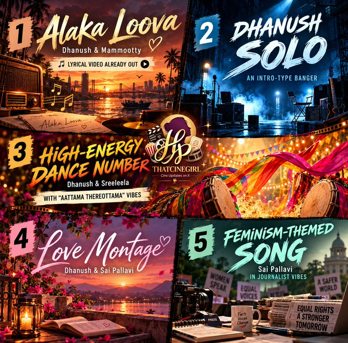 HeMaK_19's tweet photo. Mammootty has only one song in the film, “Allaka Loova,” while “Veezha Veera” is Dhanush’s intro song. 

Maybe Mammootty’s portions were included in the single just for promotional purposes? 🤔🔥

#Mammootty #Dhanush #OM https://t.co/RqePE5KwqV