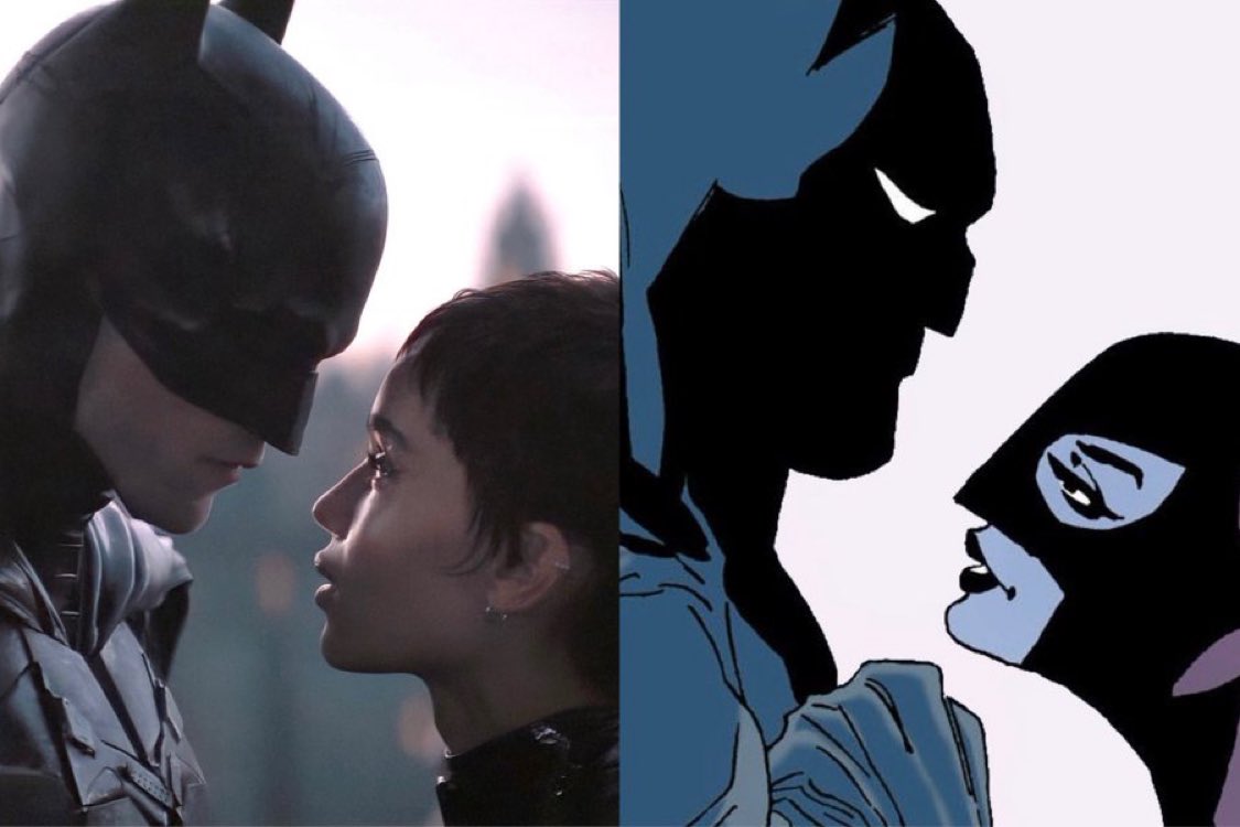 nightswayness's tweet photo. The Bat &amp; The Cat 

Art by Tim Sale https://t.co/XfLr5rh47h