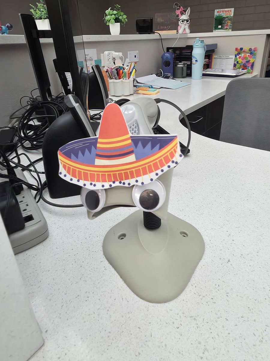 WyoLibraries's tweet photo. At the Sagebrush Elementary School Library in Sheridan, even the room mascots get into the spirit of spooky season! #WSD26 https://t.co/etJlrR0dZJ