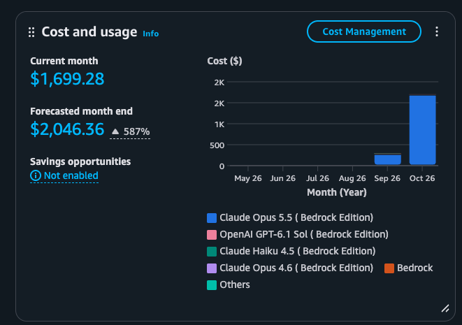 Krrishagar's tweet photo. It is so scary! Kinda nerfed right now. 

One of the experiments consumed about $2000 in Opus 5.5 tokens, which ran for about 6 hours. 

Now I feel the need of the product which I am building. Kinda crazy bro that in 5 hours I can burn through my networth :0 https://t.co/iGWEu8nKiP