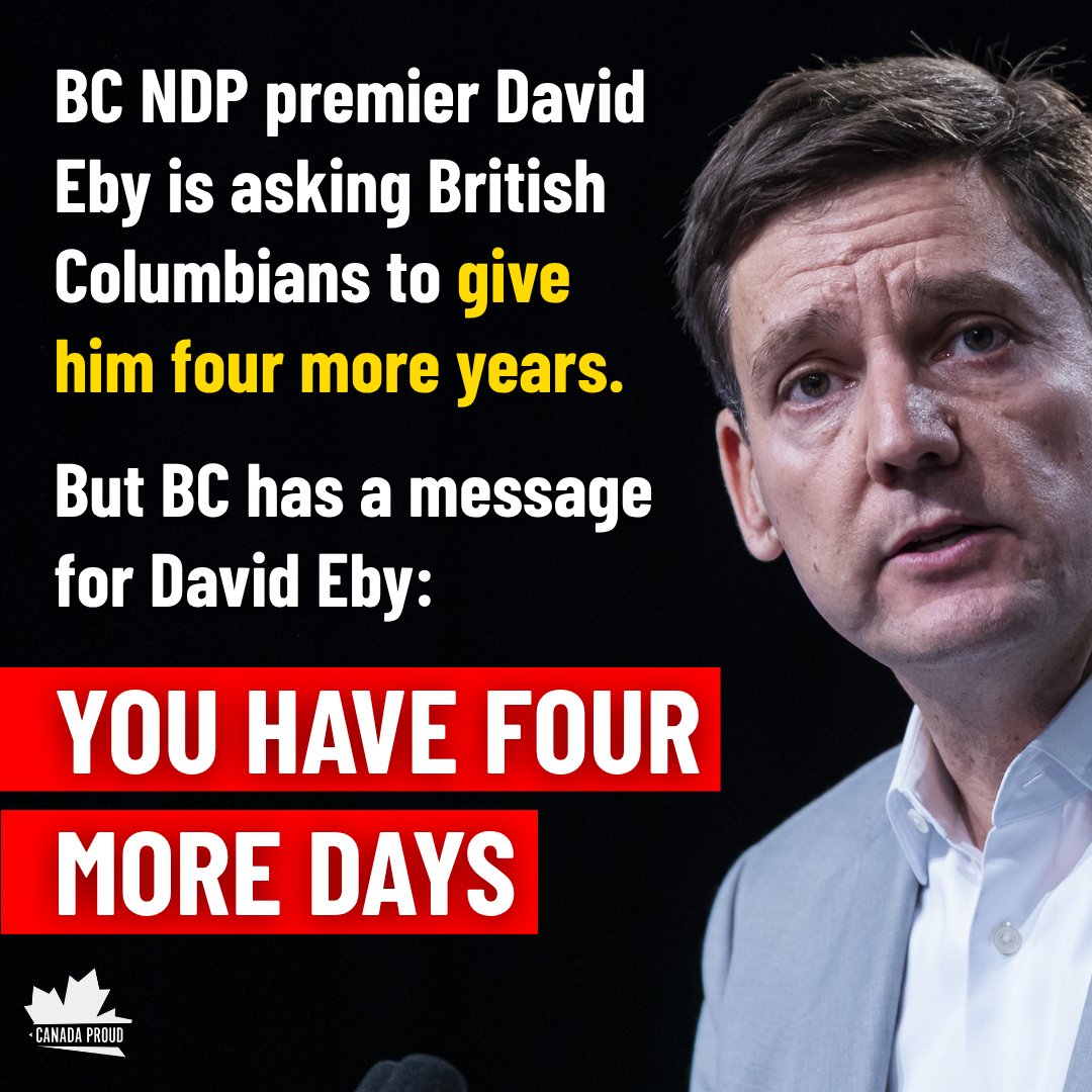 WeAreCanProud's tweet photo. British Columbia is DONE with David Eby and the far-left NDP.

It's time to restore sanity to the province. https://t.co/BjgGLJmHTv
