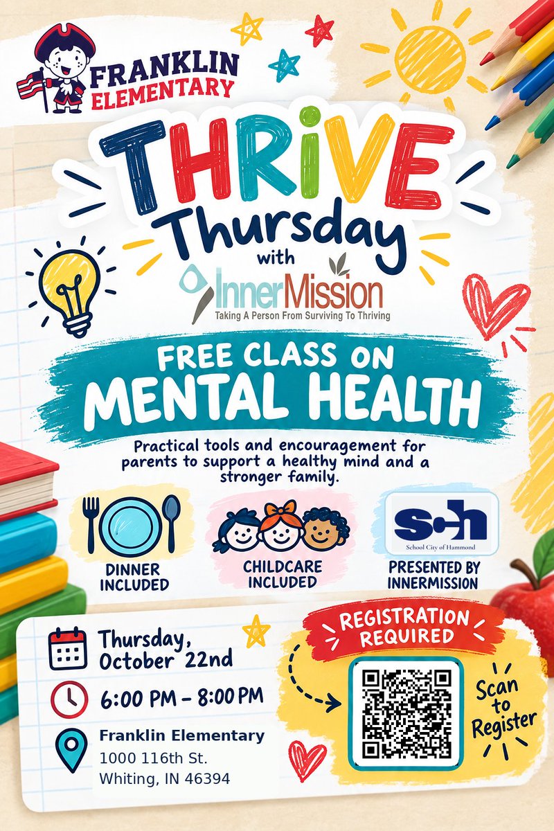 SCHK12's tweet photo. Join Us for Thrive Thursday: Free Mental Health Workshop at Franklin! https://t.co/K2nEoYJk2W via @ParentSquare https://t.co/xPN6D7bJBu