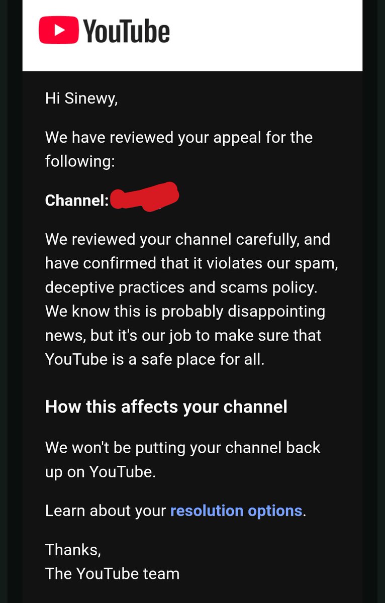 mrs4vager's tweet photo. @TeamYouTube could I have a human review my case I been falsely terminated because of this YouTube video YouTube flagged it as spam their is no spaming anything. It was just gaming humour and joke.
If I have unknowingly made a mistake, i really apologise. Please reinstate https://t.co/b3IMG3xiOt