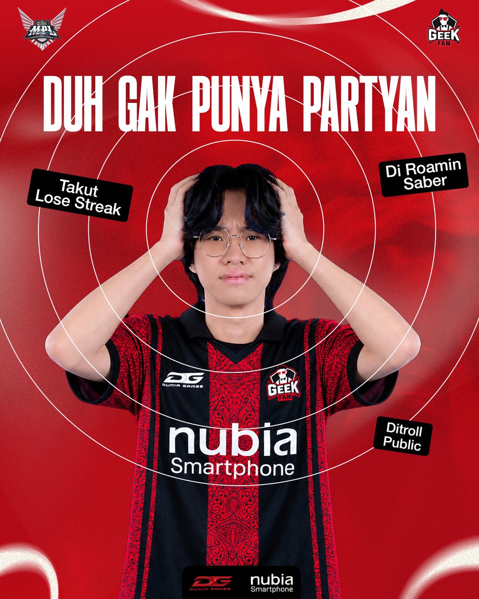 GeekFamID's tweet photo. Pusing kepala pushrank tanpa partyan😵‍💫

#LetsGeekwithnubia
#GeekFamXDuniaGames
#GeekFam https://t.co/2uovXZQCsv