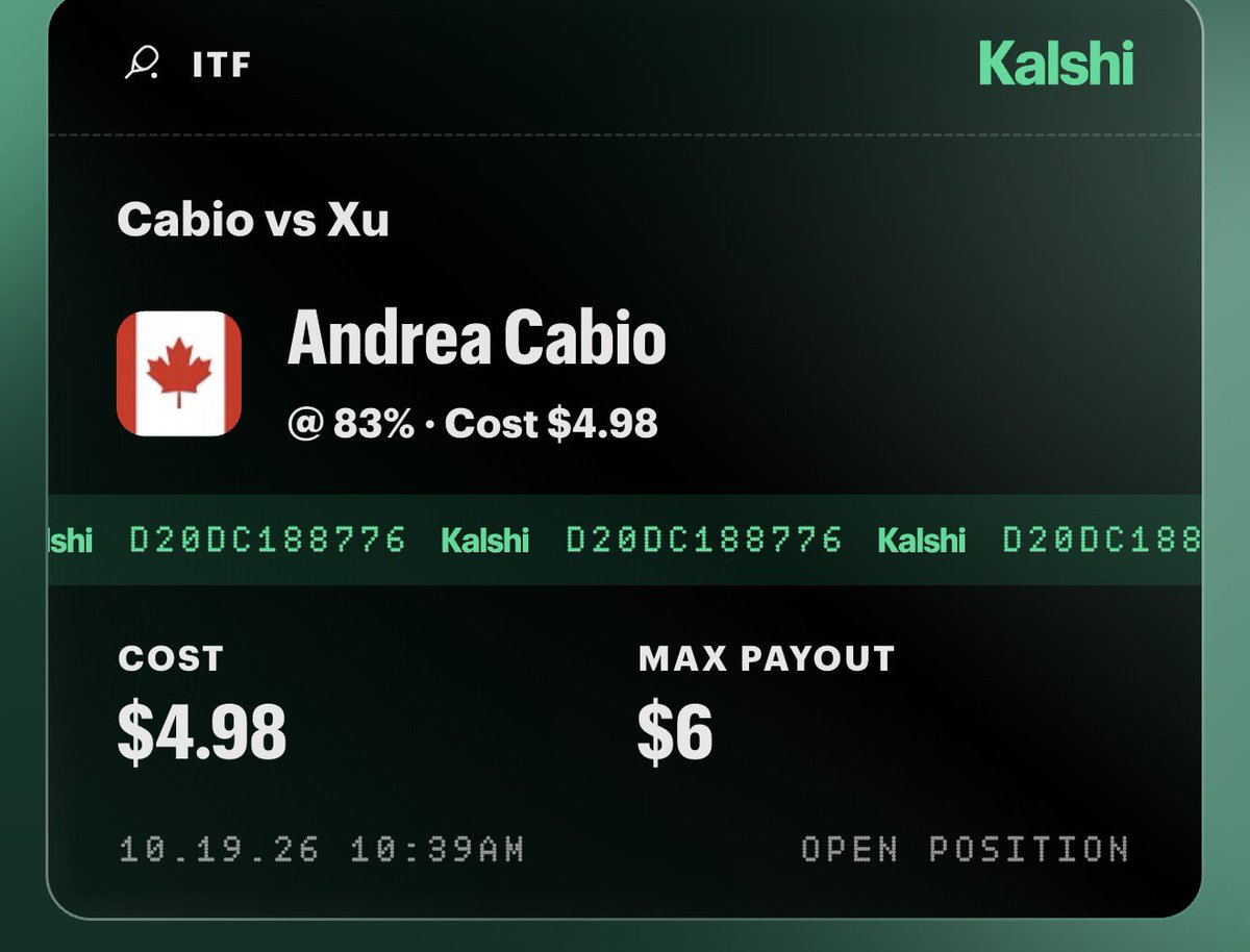 GardenerBets's tweet photo. Books had her as a massive underdog. I THINK SHE GOES THROUGH! Her recent form has been on point. 

Andrea Cabio ML https://t.co/13QBVRDoYZ