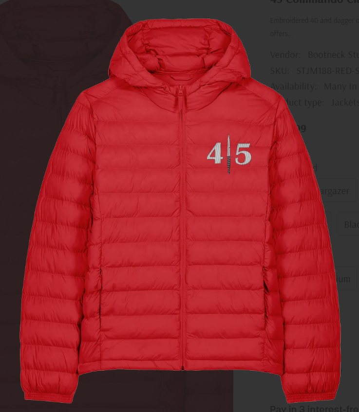 BootneckStuff's tweet photo. The Lightweight Padded Jacket is now live with RM Classic and 40, 42, 43 and 45 designs. 

You need a barrier between your sculpted body of twisted steel and the elements as the temperature starts to drop. 

Multiple colours and sizes. 

Check out the jackets and coats collection now: https://t.co/C6tl0kVMKS