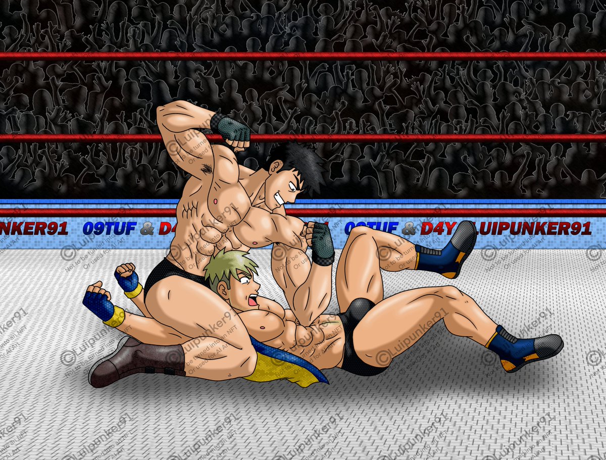 luipunker91's tweet photo. After the suplex(part 3) Seraphy Naito continues to dominate Daddy Kouki with flexing elbowsmashes to his rippling abs.

Done by @09tuf 
Link to my Server:https://t.co/2BcqrC8Crx https://t.co/8E4s1JNHfe
