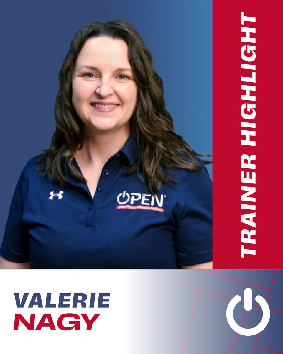 OPENPhysEd's tweet photo. ⚡ It’s #MeetUsMonday!
Meet Valerie Nagy, one of the amazing educators on the OPEN National Training Team! 🙌

Take a look to learn more about Valerie and what she brings to the OPEN community.
#PhysEd #teachershelpingteachers https://t.co/9eCJrf2Gae
