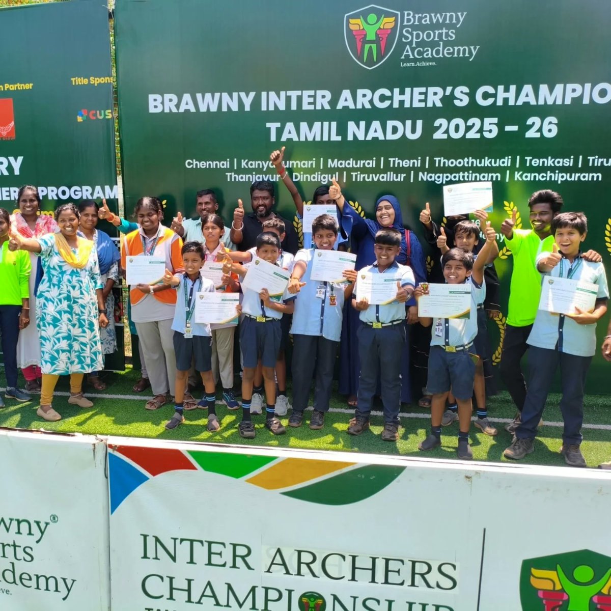 peresmauritn's tweet photo. Brawny Inter Archers Championship – South Zone, Tanjore, Tamil Nadu

Held successfully on 19 April 2026, bringing together talented young grassroots archers from northern Tamil Nadu. From powerful shots to proud podium moments, every second https://t.co/GVp9AwQ5SV