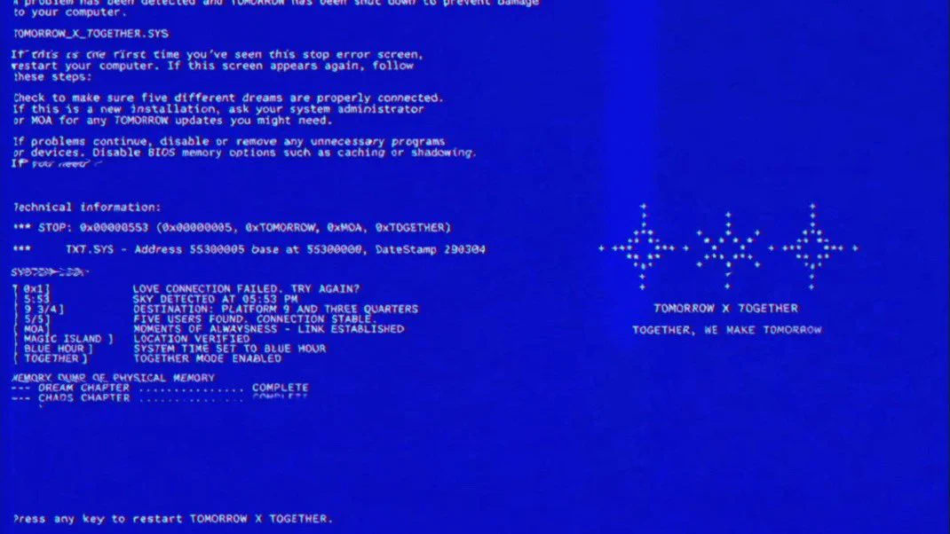 💬 on X: "a problem has been detected and tomorrow has been shut down to ...