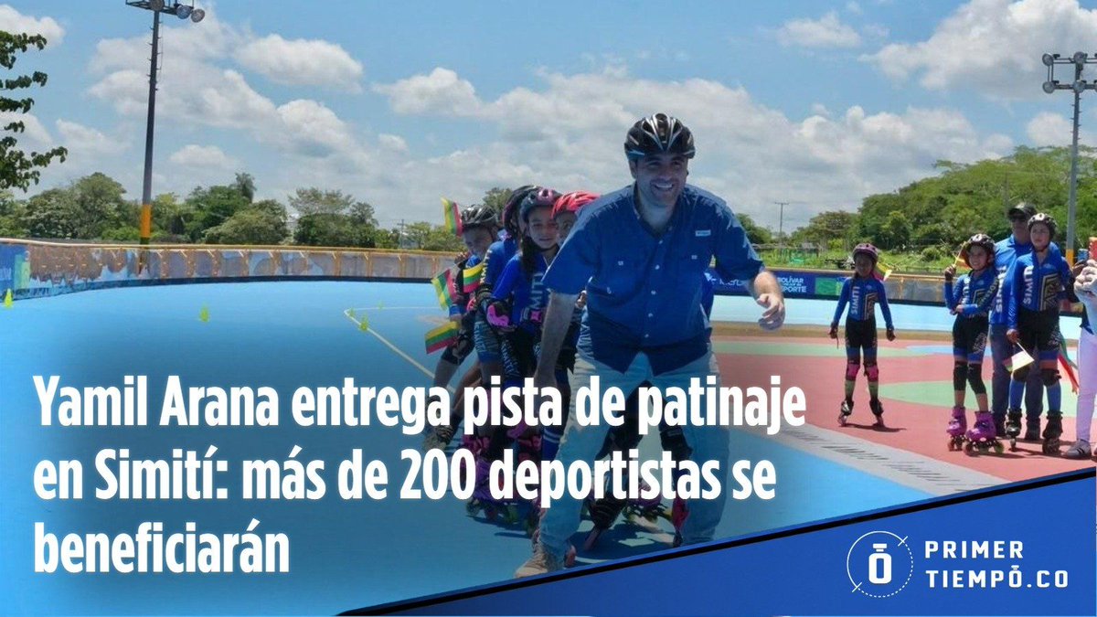 PrimerTiempoCO's tweet photo. ⛸️ Yamil Arana entrega pista de patinaje en Simití: más de 200 deportistas se beneficiarán

🔗 https://t.co/U4lKps2jD2 https://t.co/hpwbgA01pB
