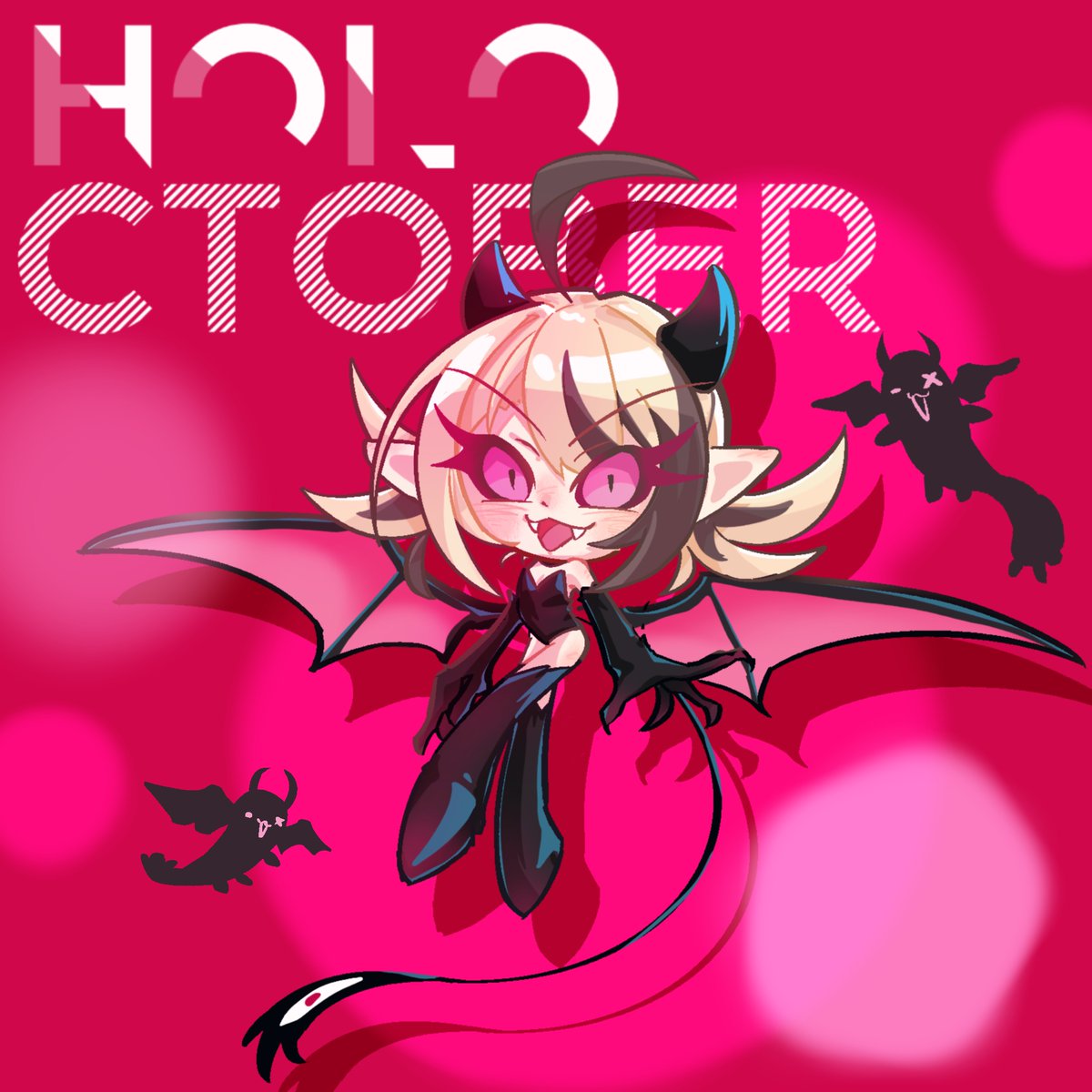 YEatfirst's tweet photo. Day 18 : Demon😈
#rkggk #holoctober https://t.co/yhUta7x2ap