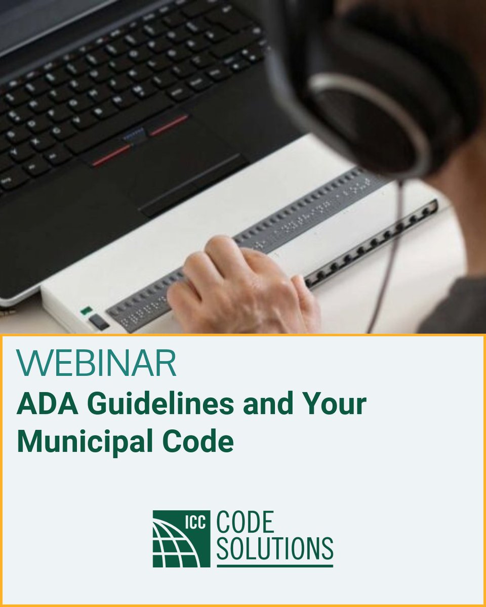 generalcode's tweet photo. ➡️ Join us for "ADA Guidelines and Your Municipal Code" and learn about a new Image & Graphics Audit Tool for eCode360® customers. The tool scans your online code to identify image and graphic issues that may create barriers for users of screen readers and other assistive technologies. 

Beginning this week, webinars will be available on a weekly basis. So choose the date and time that works best for you!

🧭 Register now: https://t.co/T53dIiO8F5 

#Webinar #ADAGuidelines #eCode360 #Training #CodificationTech #ICCFamilyOfSolutions #ICCInnovation #ICCCodeSolutions
