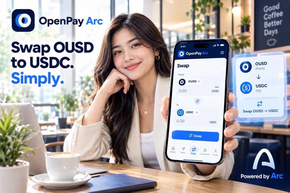 OpenPayArc's tweet photo. Swap OUSD to @USDC. Simply.  @arc @jerallaire 

OpenPay Arc, powered by Arc, offers a streamlined way to swap between OUSD and USDC through an intuitive interface.

Explore OpenPay Arc and get started today:
https://t.co/C6Txfhowt4

#OpenPayArc #Arc #OUSD #USDC https://t.co/I9KSNdhjg4