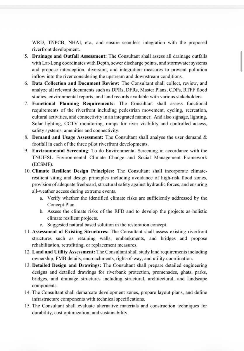 omjasvinMD's tweet photo. Tamil Nadu govt’s big plan to restore Cooum River.

30 days time to prepare DPR for contractor from day of letter of award

Key focus areas: Identify condition of river, encroachments, sewage outfall assessments, land utility assessment, operational and maintenance plan and implementation plan. 

3.7 kms targeted for restoration 

All downstream areas 

Napier to Cooum 

Sivananda Salai to Periyar Bridge

Link Road to Dams Road