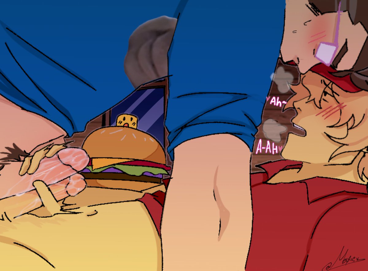 SixMaxier's tweet photo. Tw / NSFW ‼️

It made me want to draw more pizzaburger 🤤 

#Pizzaburger 
#freaksaken #forsakennsfw https://t.co/NqcKeU3z8z