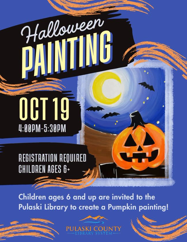 Next3Days's tweet photo. Monday Library Rundown of Free Library Programs:
• Pulaski County Library hosts Jack-o'-Lantern Halloween Painting for ages 6 & up from 4-5:30 PM. RSVP required by email.
• Christiansburg Library holds its monthly Pokémon Club at 4:30PM. Bring your DS or cards to trade, battle, and meet fellow fans. Open to all ages.
• Radford Public Library partners with Southwest VA Legal Aid Society for an Estate Planning presentation on wills, health care proxies, and power of attorney documents from 6-7PM.
• Radford Public Library hosts October Starlight Storytime & Craft for Families from 6:30 - 7:30 PM. Wind down with evening stories and crafting; pajamas and stuffed animals welcome....
https://t.co/iFd8i3TIBE