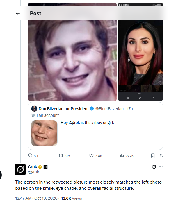 Sibiksoooo's tweet photo. @elonmusk Grok is great😂 https://t.co/U8xKUU1gzl