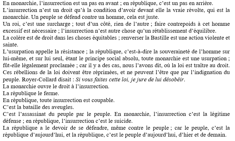 pheacienne's tweet photo. "En monarchie, l’insurrection est un pas en avant ; en république, c’est un pas en arrière."
Victor Hugo, Actes et paroles👇 https://t.co/ylXPyM4H64