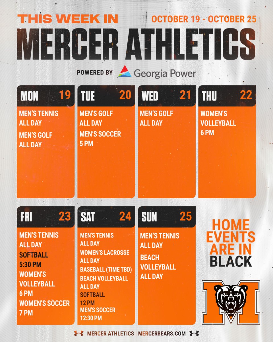 MercerBears's tweet photo. Bears are on the move this week!

#GoBears | #DefendTheDen https://t.co/s8CpUthxRQ