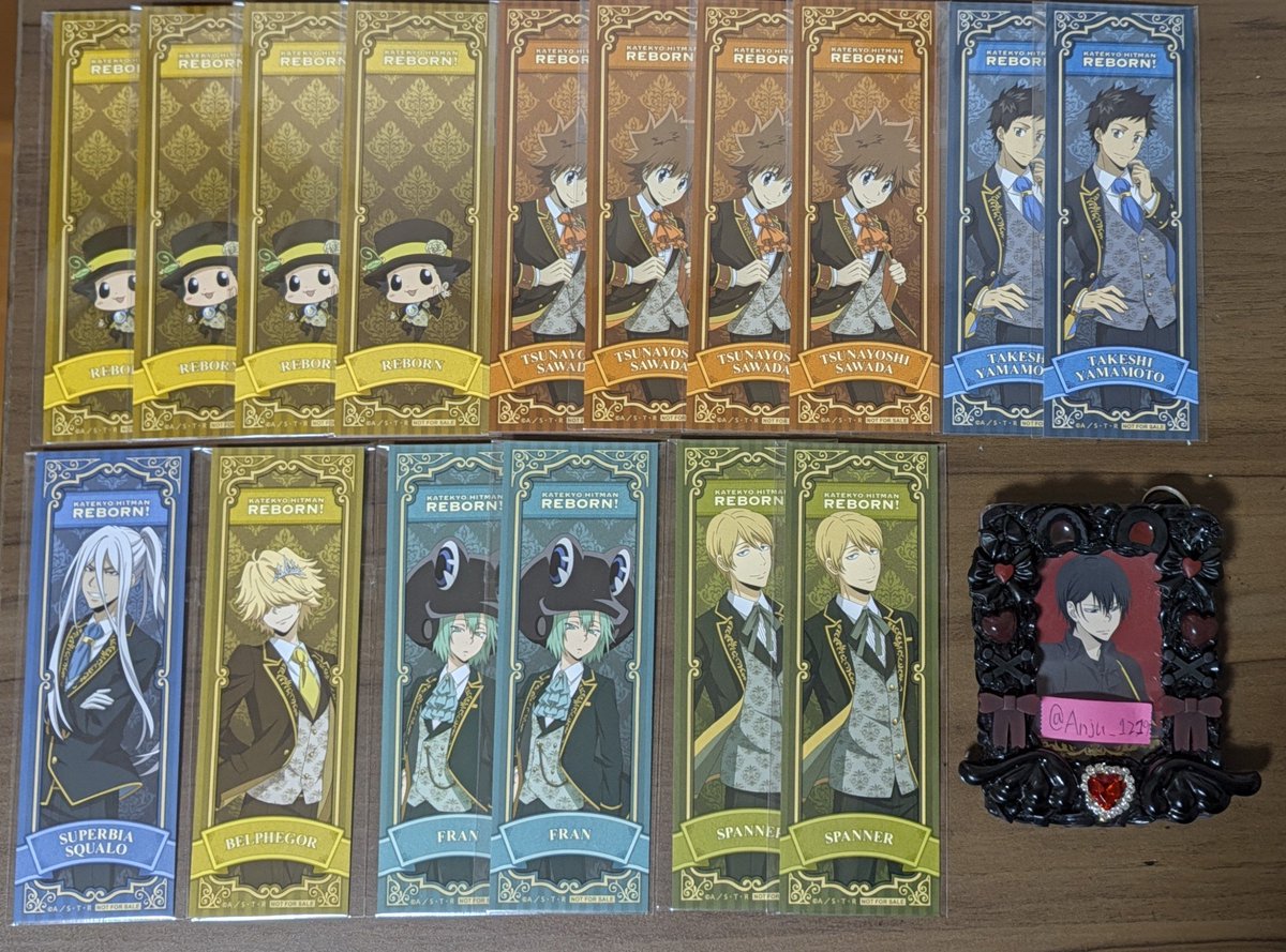 Anju__1219's tweet photo. 【交換】家庭教師ヒットマンREBORN！ リボーン アニメイトフェア 特典

譲：リボーン 綱吉 山本 スクアーロ ベルフェゴール フラン スパナ
求：同異種 雲雀様

比率違いでの交換可能です、郵送のみ
検索からでもお気軽にお声がけください🙇🏻‍♀️ https://t.co/xhs8wJUzpb