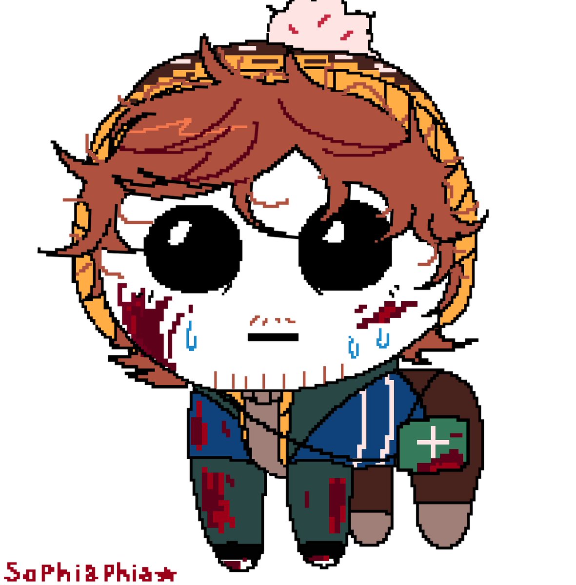 sophiapphia's tweet photo. Hes only 3 apples tall #ResidentEvil #BryanHodukavich https://t.co/dzTKbcizwm