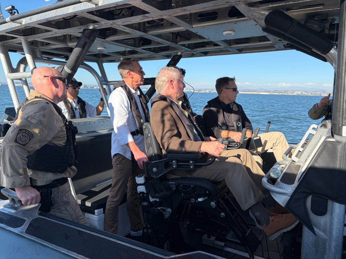 HomelandGOP's tweet photo. Border Security and Enforcement Subcommittee Chairman @RepMichaelGuest  recently traveled alongside @CBPCommissioner Scott to San Diego to see firsthand how @CBP officers and Border Patrol agents work every day to secure our borders and keep dangerous drugs like fentanyl and methamphetamine out of our communities.
@HouseGOP remains committed to ensuring @CBP  has the personnel, technology, and resources needed to protect our nation.