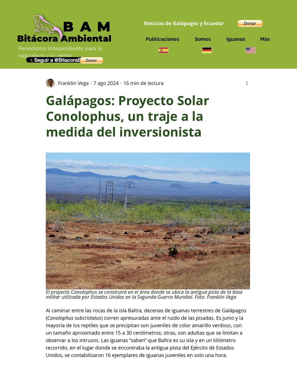 TeodoroVega's tweet photo. 10/15
Adjudicado en 2021, pese a que un informe observó el estudio ambiental por el terreno. El 27/12/2021 Lasso reformó con el Decreto 301 la zonificación de Baltra. Primero se adjudicó; luego se cambiaron las reglas. No prueba corrupción, pero es una señal clásica de riesgo. https://t.co/NryxuLx6de