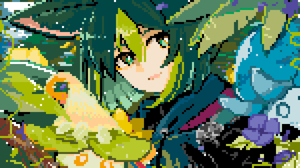 chronosanctuary's tweet photo. これハートピアで描いたドット絵 https://t.co/8KaFB83wlE