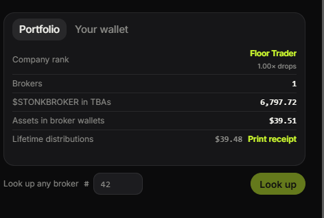 MetaGhul's tweet photo. Gm Gm, $120 in distributions so far in less than a month between my Brokers 🥸 Wonder where this will be a year from now considering fluctuating distribution activity👀

Getting distributions in $STONKBROKER  rather than other currencies because....Stonkbroker.... https://t.co/EZRRSVXUqZ