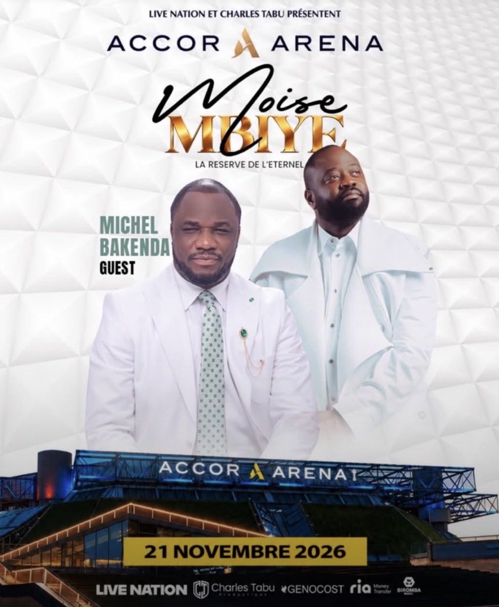 drackNgoy4's tweet photo. #MUSIQUE|

📅 Le 21 novembre, Moïse Mbiye vous donne rendez-vous à l’Accor Arena de Paris pour un concert exceptionnel de gospel congolais… avec la présence de Michel Bakenda ! 😱🔥🙌

Waoooww ! 🤯 Deux grandes voix du gospel congolais réunies pour un moment de louange et d’adoration qui s’annonce mémorable ! 🎶🔥🇨🇩

🎟️ Réservez vite vos places : https://t.co/I6s1aPFE5K…

🇨🇩 Baya te, ba rata ! 😂🔥 Il ne faudra pas raconter qu’on ne vous avait pas prévenus !

@moisembiye01
@delasuisse