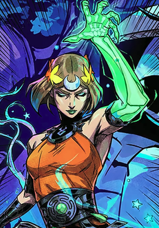 theogramme_dev's tweet photo. I have been told this character is "queer designed", and does not appeal heterosexual men, and I am a bit confused, because to me, she has most of the elements I typically associate with "heterosexual" coded designs. https://t.co/kF92vZXQth