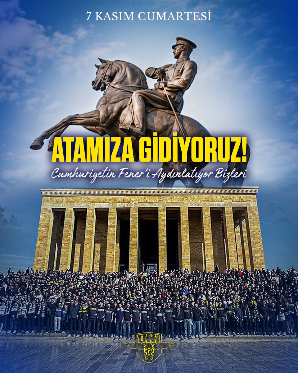 TokatUNIGFB's tweet photo. ATA'SININ İZİNDE,TOKAT UNIGFB

Cumhuriyetimizin kurucusu, Başkomutanımız Gazi Mustafa Kemal Atatürk’ü ebediyete intikalinin yıl dönümünde anmak üzere;Tokat UNIGFB olarak 7 Kasım’da Anıtkabir’de Ata’mızın huzurundayız.

Detaylar ve hareket planı için iletişime geçebilirsiniz. https://t.co/eOi9qhJpKX