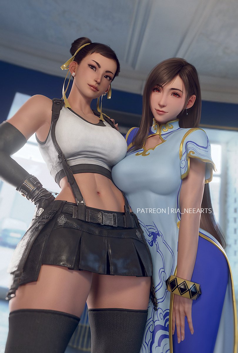 Ria_neearts's tweet photo. Tifa and Chun-li outfits swap 💙 https://t.co/qq8SNZEDM1
