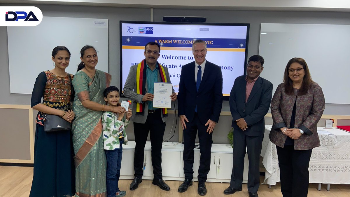 DecimalP's tweet photo. Learning goes beyond the classroom when curiosity, commitment and professional growth come together.

We are proud to celebrate four colleagues from Decimal Point Analytics, Mumbai, who have successfully completed the Executive Business Management Programme (EBMP), Batch 2025–26, at the Indo-German Training Centre (IGTC).

Over 12 months, they balanced their professional responsibilities with weekend learning, gaining valuable perspectives on strategy, finance, operations, marketing, innovation and leadership.

The programme also provided an opportunity to apply their knowledge through practical business projects, connecting classroom learning with real-world challenges.

Congratulations to our graduates:
Vaibhav Poonekar
Rahul Vishwakarmaa
Tukaram satpute
Vishal Pawar

A special thank you to the Indo-German Training Centre (IGTC) for providing a platform that encourages continuous learning and professional development.

Their achievement reflects our commitment to building a workplace where learning is encouraged, ambition is supported and growth is celebrated.

Our Decimal Sutra in action: Learn. Stay. Ahead.

#DecimalPointAnalytics #LifeAtDPA #LearnStayAhead #ExecutiveEducation #IGTC #IGCC #Mumbai