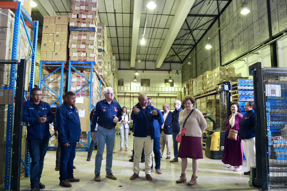 alanwinde's tweet photo. I visited the warehouse that keeps your local healthcare facility stocked and met the people who run it. They supply over 700 healthcare facilities, including 54 hospitals, with the gloves, dressings and dental supplies patients need every day.

The Western Cape Health Warehouse at Tygerberg Hospital holds R142.9 million of stock across 510 products. It began in January 2021 as our COVID response, when we took over 96 lines of protective equipment such as masks and gloves. People in our department saw that bulk delivery would work better, and it now supplies dental, stoma and clinical items too.

The warehouse employs 47 people, from drivers and pickers to procurement staff, including interns. 

Our facilities handle more than 280 million patient contacts a year. These are the people who make sure the supplies are there. Thank you.

#GettingItDone #ForYou