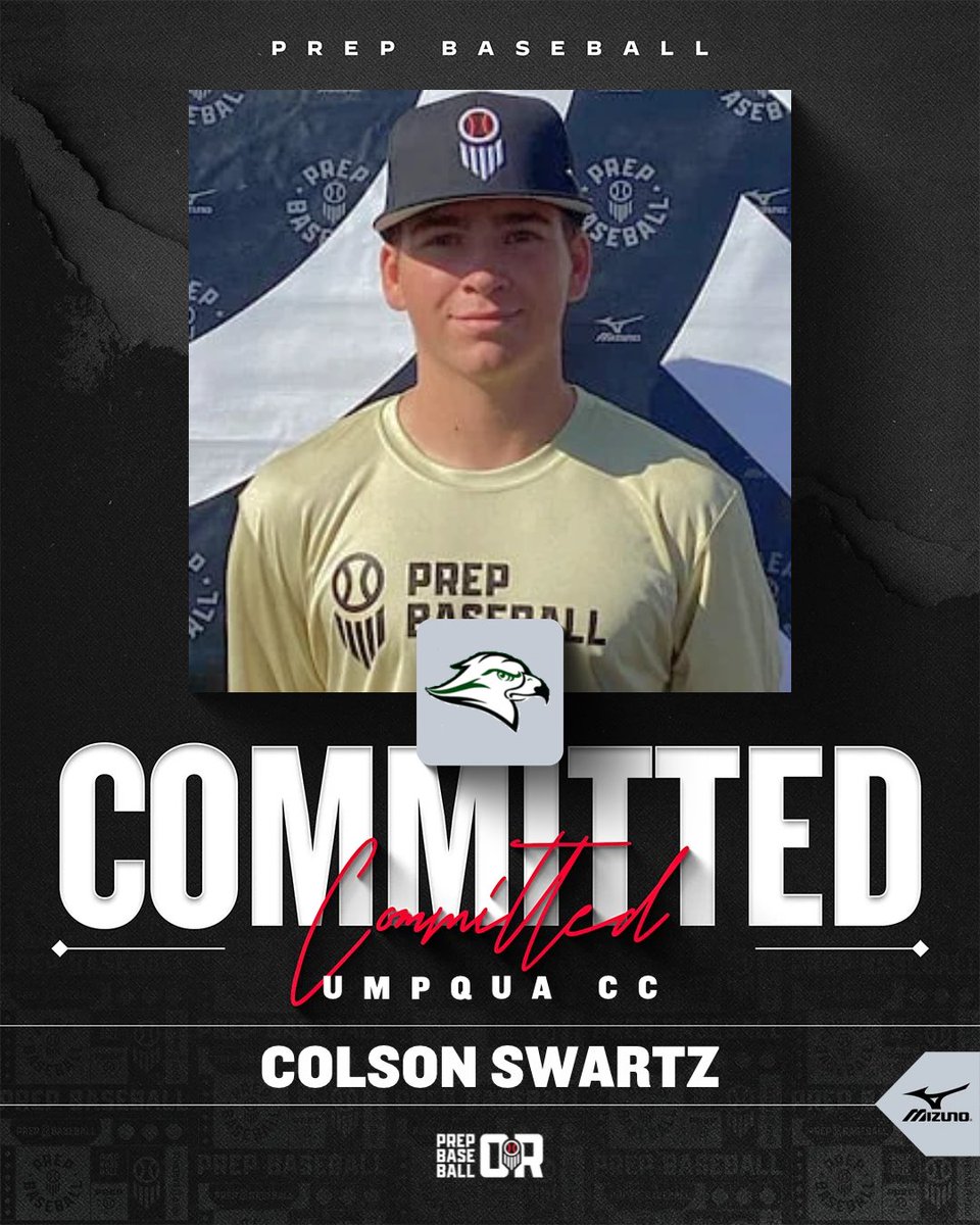 PrepBaseballOR's tweet photo. 🚨 𝐂𝐎𝐌𝐌𝐈𝐓𝐌𝐄𝐍𝐓 𝐔𝐏𝐃𝐀𝐓𝐄 🚨

'27 INF Colson Swartz (Silverton) has committed to Umpqua Community College

#PNWSG25 alum 

@colson_swartz https://t.co/b6WcLQSlI7