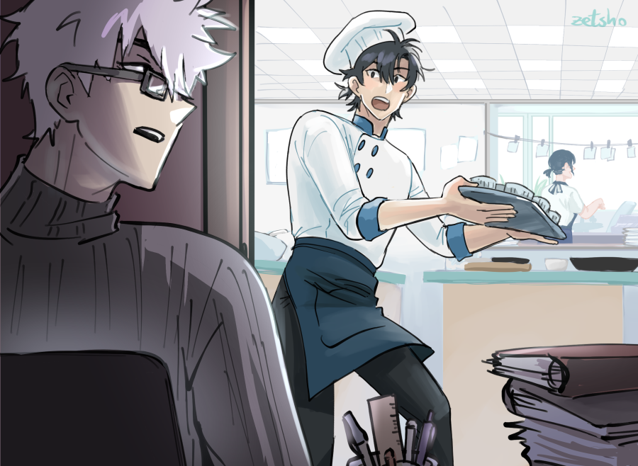 z3tina's tweet photo. 🧵AU-tober, day 2 - café
customers demand to see the manager a lot, but not to complain https://t.co/6lBAUzoW6A