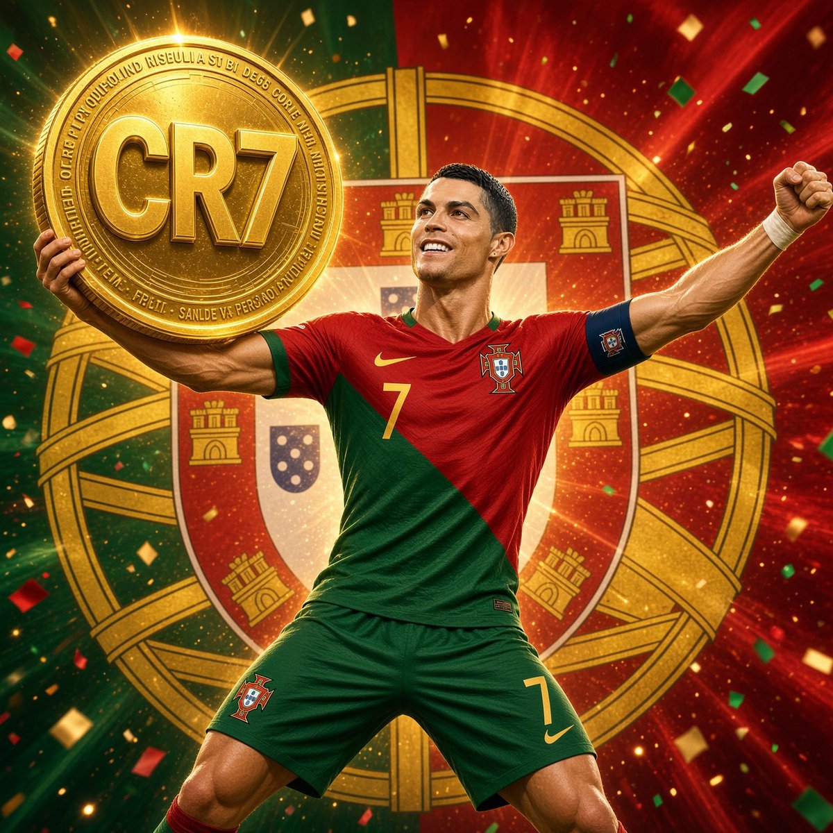 Shano2400's tweet photo. The vision: build a community-first Solana meme coin with a premium gold-and-black identity, football-inspired internet culture, transparent operations, and a community that has a reason to stay beyond price speculation.
Cr7 ARMY should feel like a movement, not just a token launch. The community creates the memes, chooses initiatives, welcomes new members and builds the brand together.❤️
